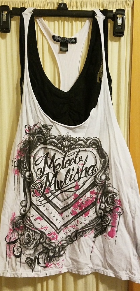 Metal Mulisha Racer back tee w/attached bra